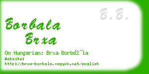 borbala brxa business card